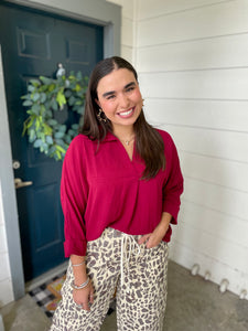 Easy to Wear Top— Maroon
