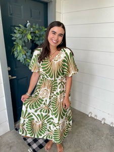 Gorgeous in Green Midi Dress