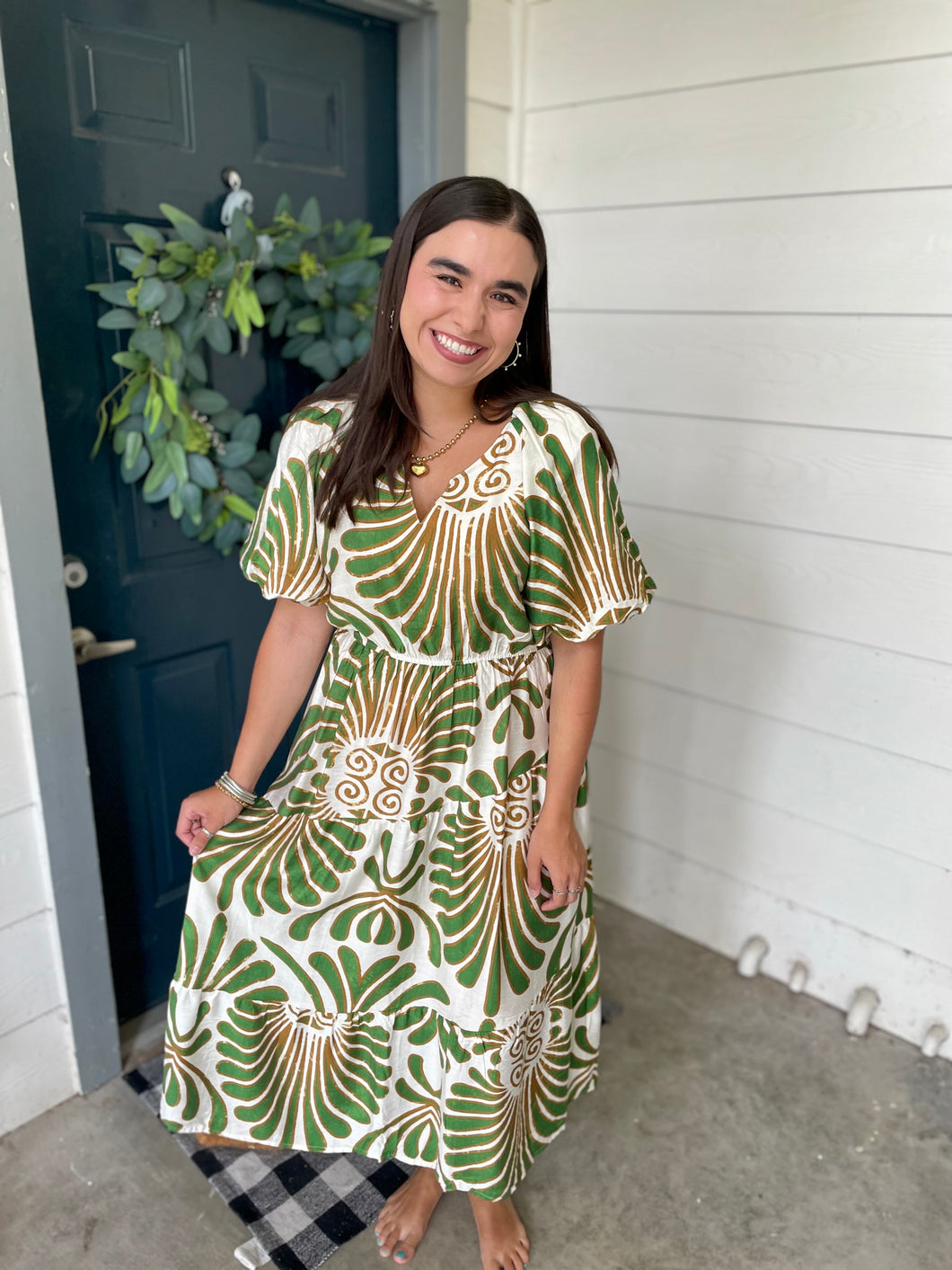 Gorgeous in Green Midi Dress