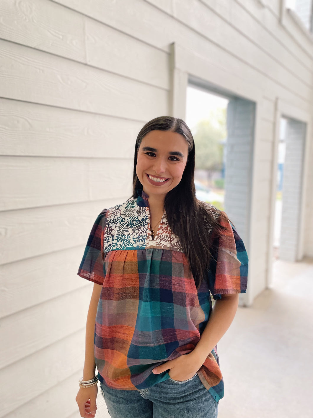 Pretty in Plaid Top