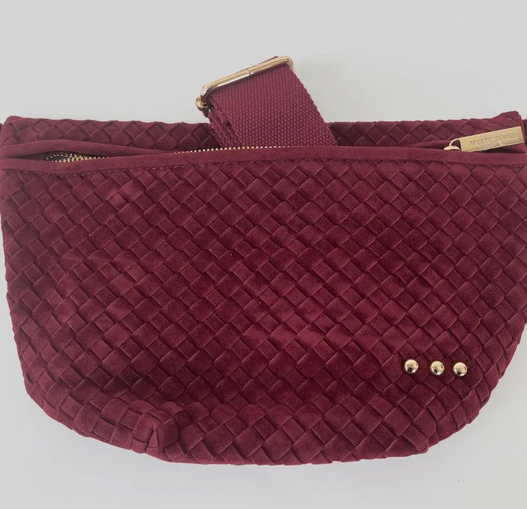 Maroon Suede Bum Bag