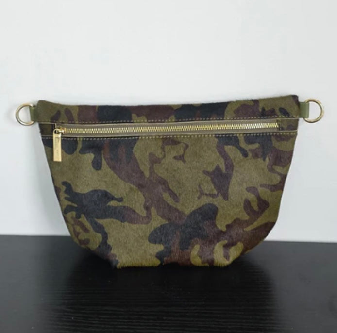 Camo Hair on Hide Bum Bag