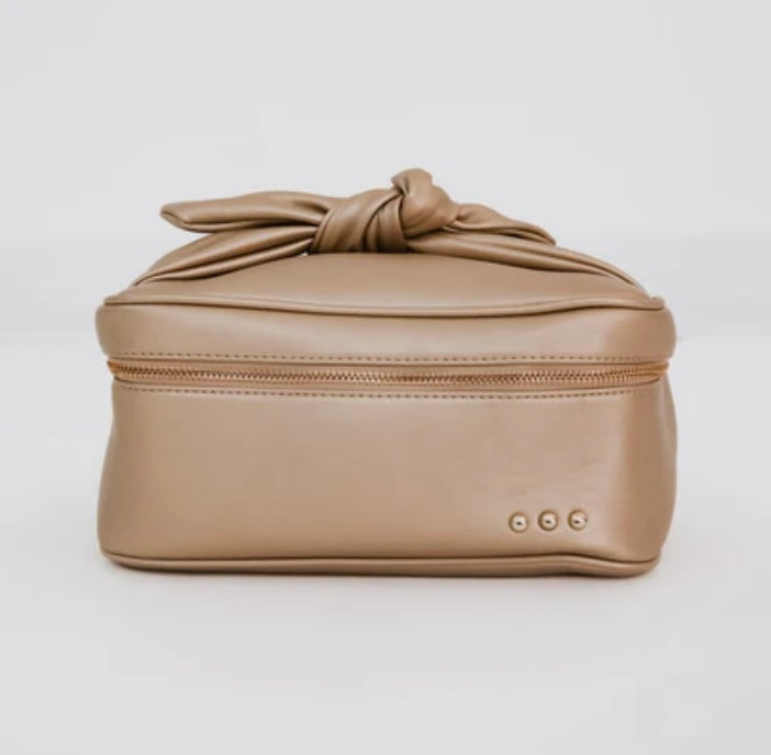 Gold Bow Makeup Bag