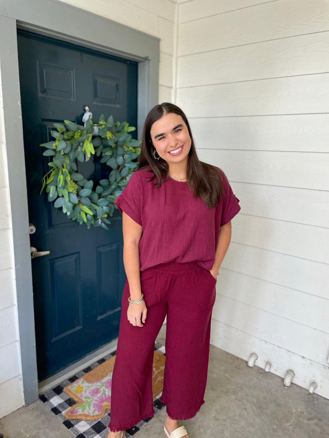 Maroon Pants