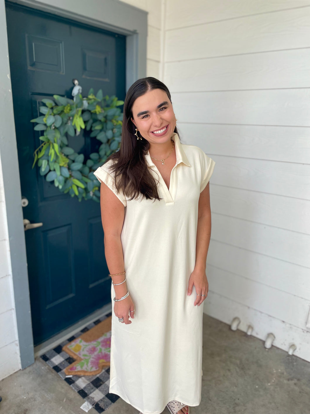 Easy to Wear Midi- Cream
