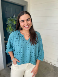 Too Cute in Teal Top